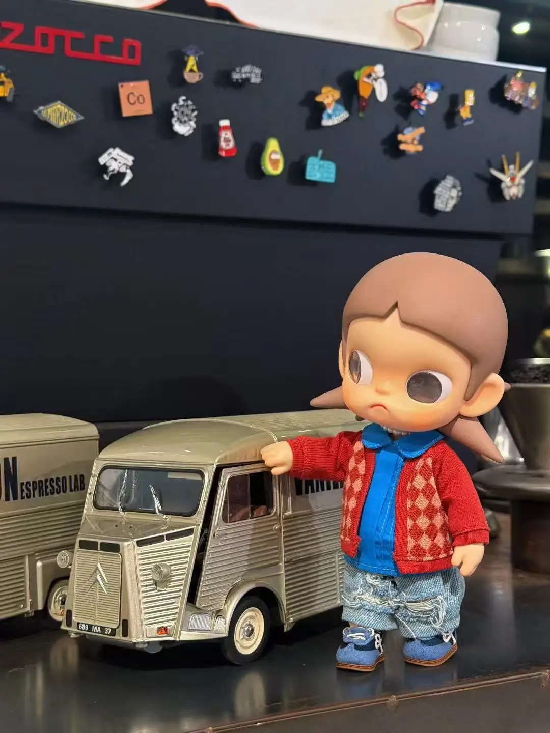 ชุดตุ๊กตา Zsiga1/8 หมวกสีเทา ชุดสูทสีดำเท่ๆ พร้อมแว่นตา ชุดการ์ตูนน่ารัก ชุดแต่งตัวแฟชั่นเท่ๆ น้องสาว Gazi