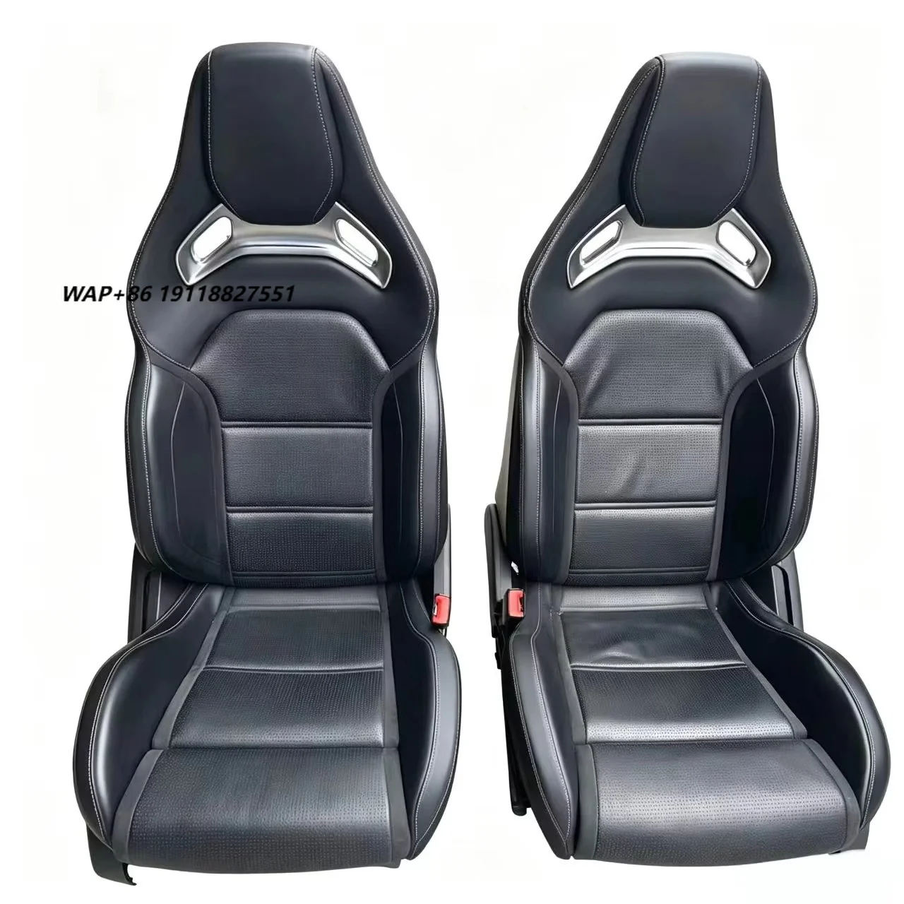 Hongspeed Sport Bucket Seat for  C63 W205 Black Metal Waterproof with Ventilation Front Racing Seat Pair