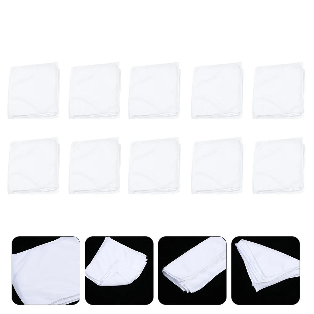 

10Pcs Microfiber Towels White Soft Absorbent Salon Beauty Towels for Spa Hotel Travel Pedicure Bath Use