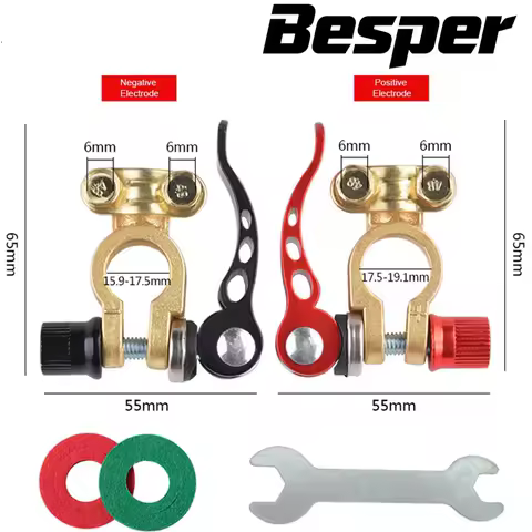 Universal 2Pcs 24V 12V Quick Release Battery Terminals Clamps Car Top Post for Caravan Boat Motorcycle Car Car Accessories