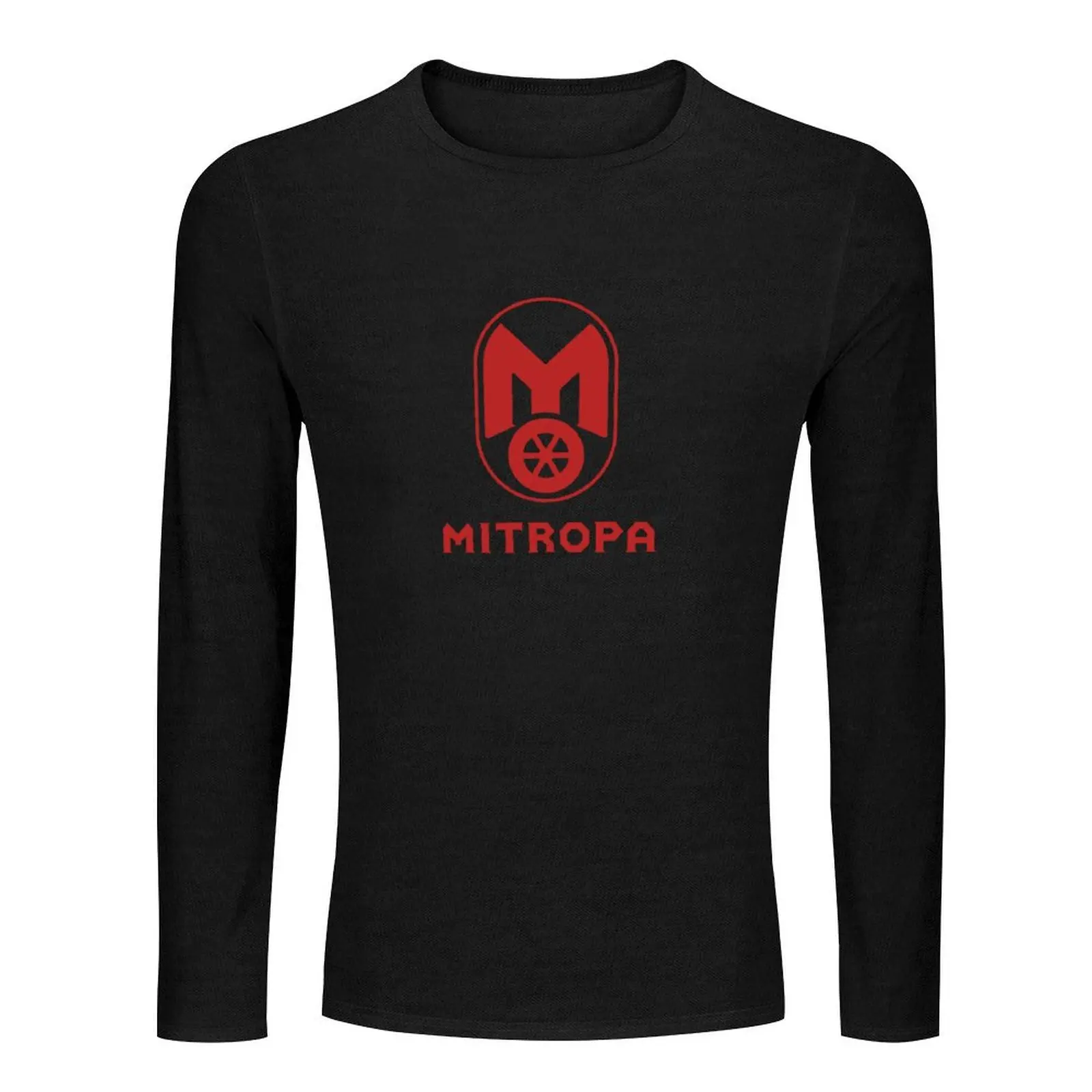 Moped Mitropa Logo (red) Long T-Shirt blank t shirts plain black t shirts men