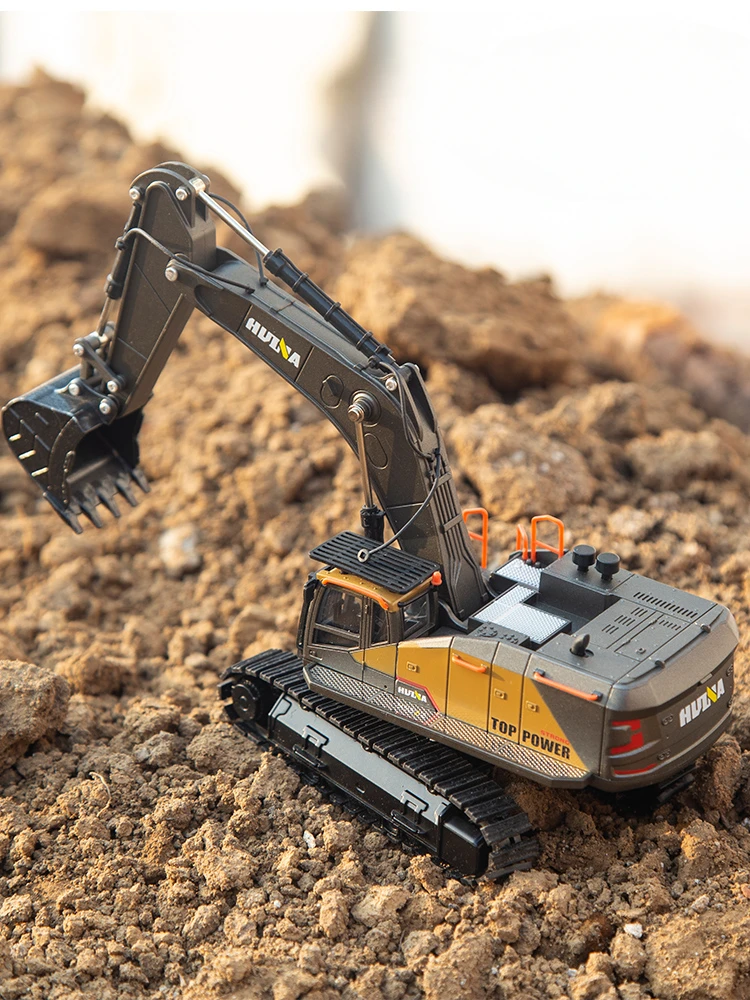 1/50 Scale Alloy Metal Diecast Excavator Model Kids Boys Toys Vehicles Children Engineering Sets Birthday Gift Construction Car