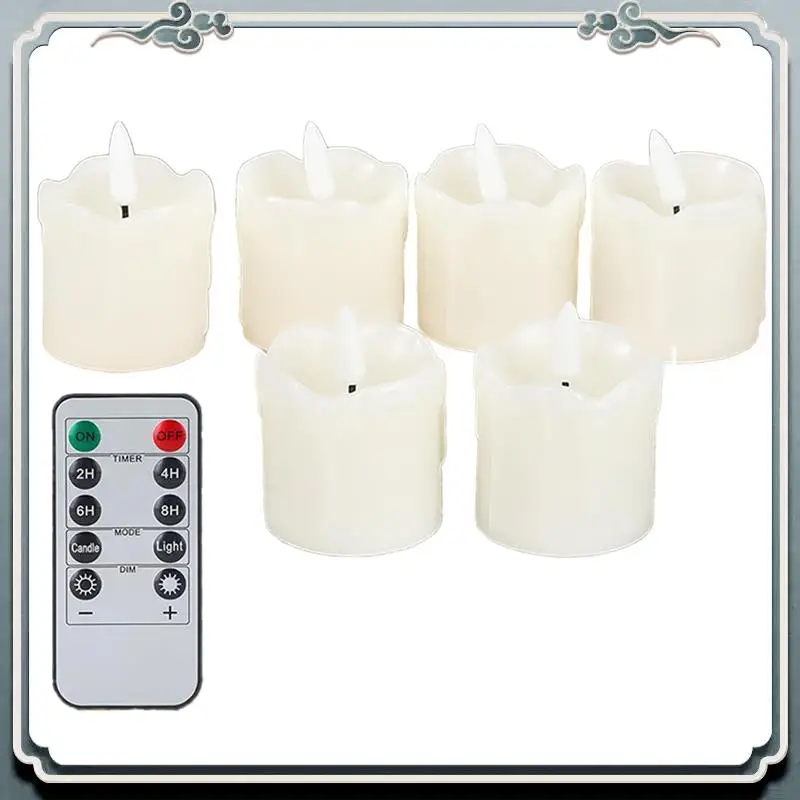 

Durable Flickering Flameless Votive Candles With Remote Timer, Battery Operated LED Candles For Wedding Dinner Table Decor