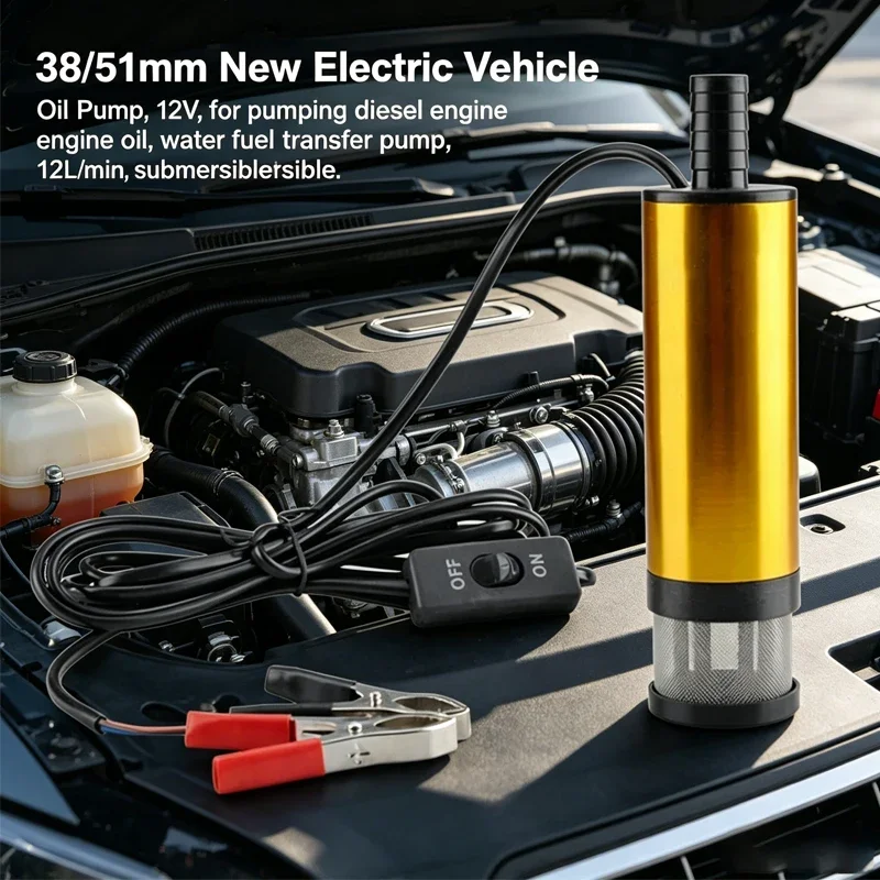 Car Oil Change Fuel Pump Electric Diesel Water Pumping Tool Switch Accessorie Boat Marine Trailer Truck Transfer Refueling
