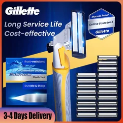 Gillette-maquinilla de afeitar Eagle Vector de 2ª generación para hombres, maquinilla de afeitar lavable para corte de pelo y barba, Cuchillas de acero de 2 capas afiladas de grado Nano