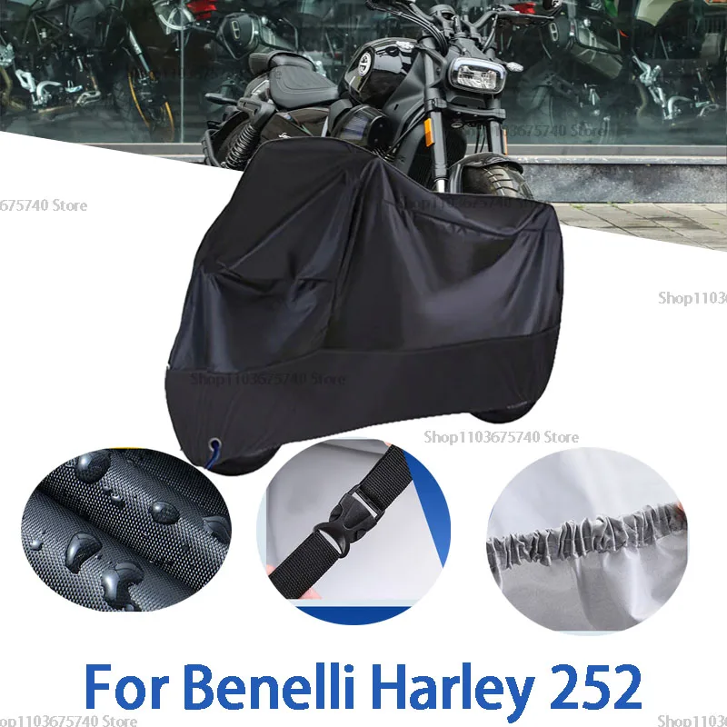 

Motorcycle Full Covers For Benelli Harley 252 Car Outdoors Sun Protection Dust No Ear Thickened Oxford Clothcover Accessories