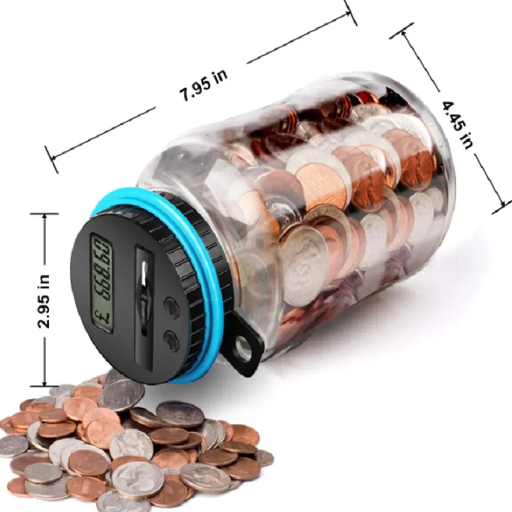 Piggy Bank Counter Coin Electronic Digital Lcd Counting Coin Money Saving Box Jar Coins Storage Box for Euro GBP Money