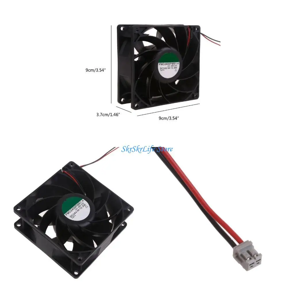 

E65E FANUC System Drive Fan 9cm PMD2409PMB1-A 24V 12.2W 2Pin Cooling Fan