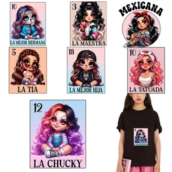Katarina Day of the Dead Card Iron on Transfers Dtf Transfers Ready to Press Patches for children Clothes Heat transfer stickers
