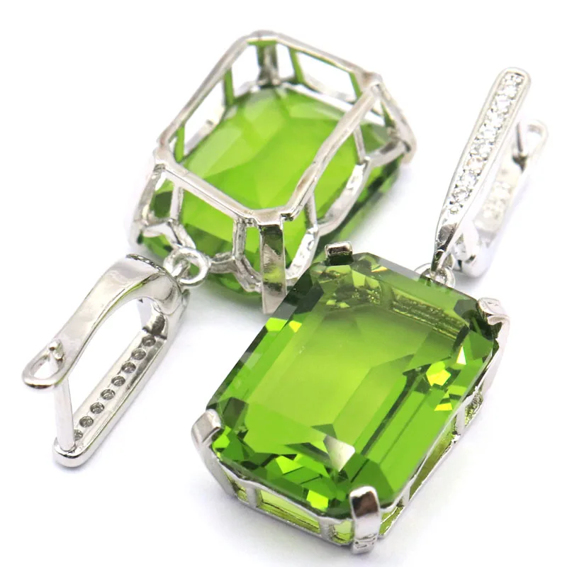 Imagem -03 - Brincos Personalizados da Prata Esterlina 10g Verde Fantástico Peridot Alaranjado Spessartine Granada Violeta Tanzanite Noiva Casamento 925