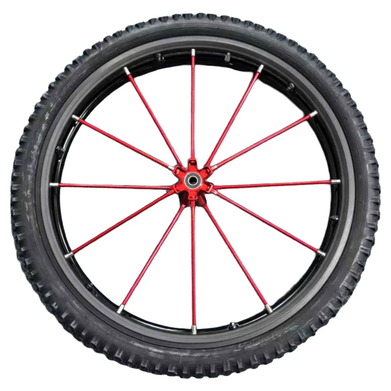 A Pair of 24*1.95 Sports Wheelchair Rear Wheels, Mountain Wheels, All-Terrain Tires, Quick-Release Installation, One for Each Side (a Pair)
