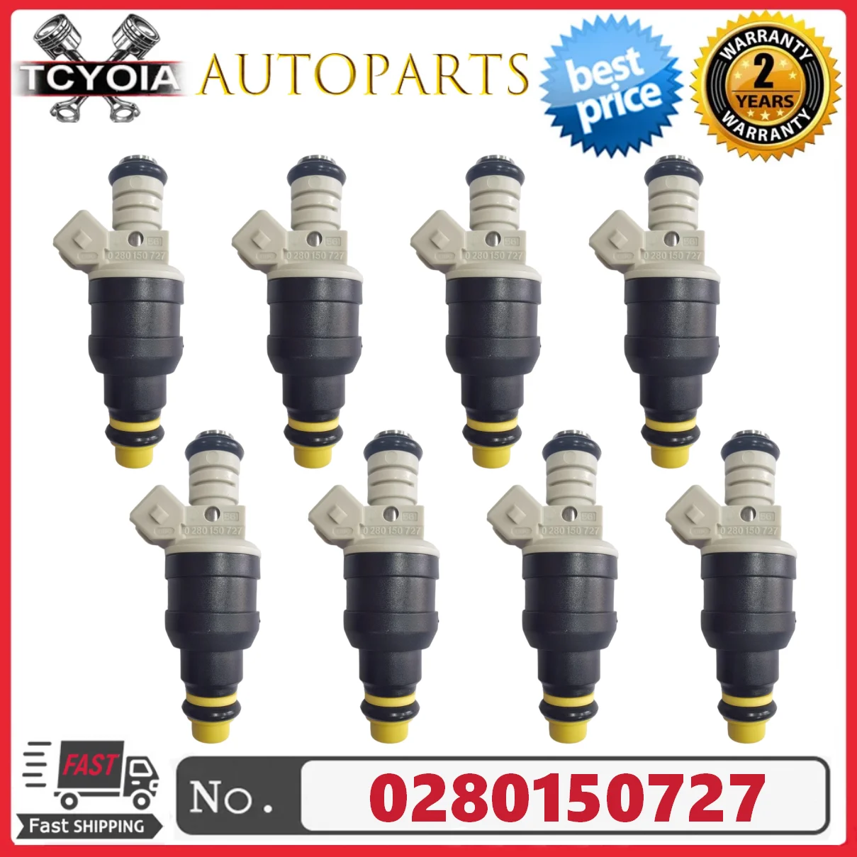 

6/8pcs Fuel Injectors 0280150727 For Ford 2.9L 3.0L 3.8L 4.9L