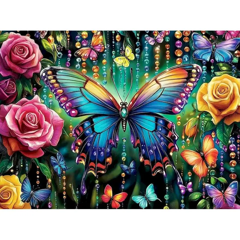 

Colorful Butterfly Paint By Numbers Picture Coloring By Numbers Animal Easy Paint Create Wall Art Crafts DIY Kits for Beginners