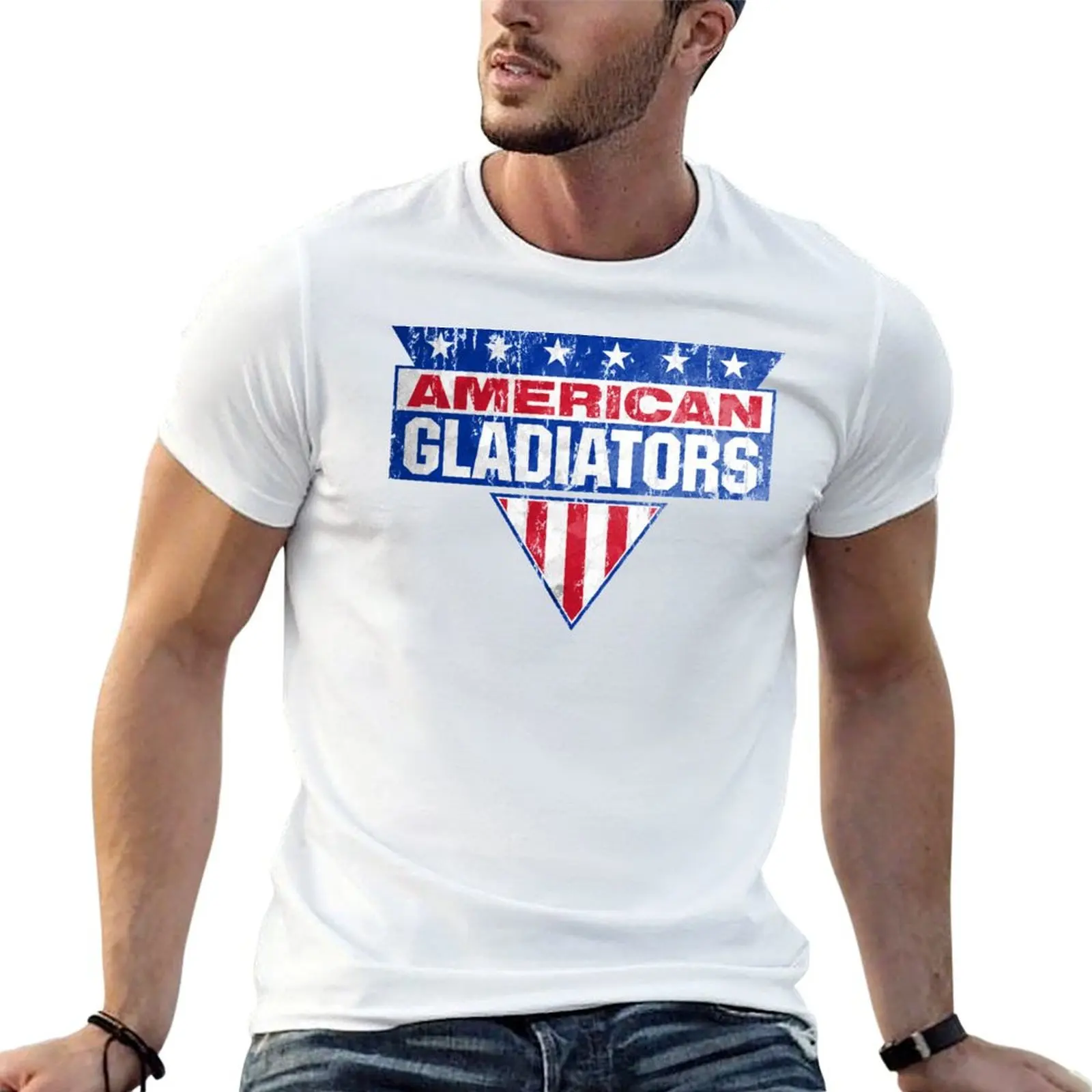 American Gladiators T-Shirt Casual Loose Fit Short Sleeve T-Shirt