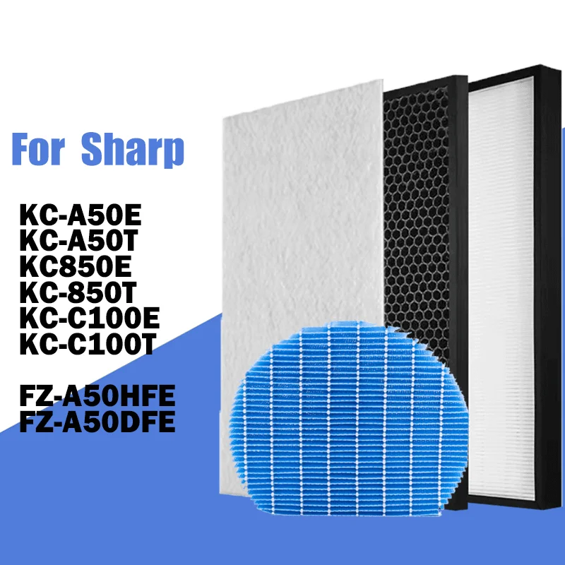 FZ-A50HFE FZ-A50DFE Replacement Air Purifier HEPA Carbon Filter for Sharp KC-A50E KC850E KC-C100E KC-A50T KC-850T KC-C100T