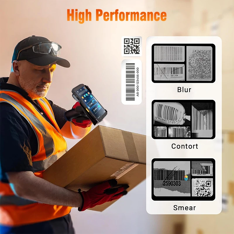 

PDA Rugged Barcode Scanner IP68 Hand Terminal Android14 Google GMS 6Inch Match with ODOO NFC 4+64GB for Warehousing Inventory
