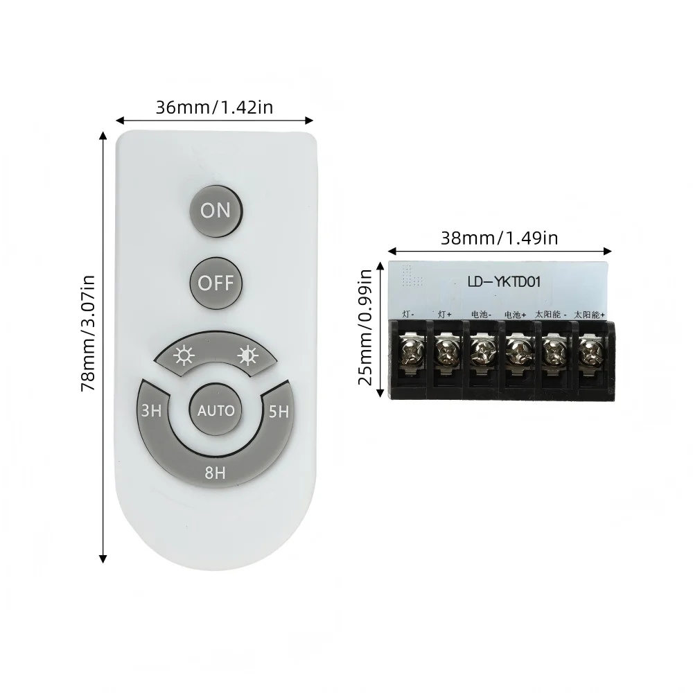 Solar LED Driver Controller DC3-45V 6A Charge 4A Output, Auto Day/Night Sensor Control Board for Solar Light