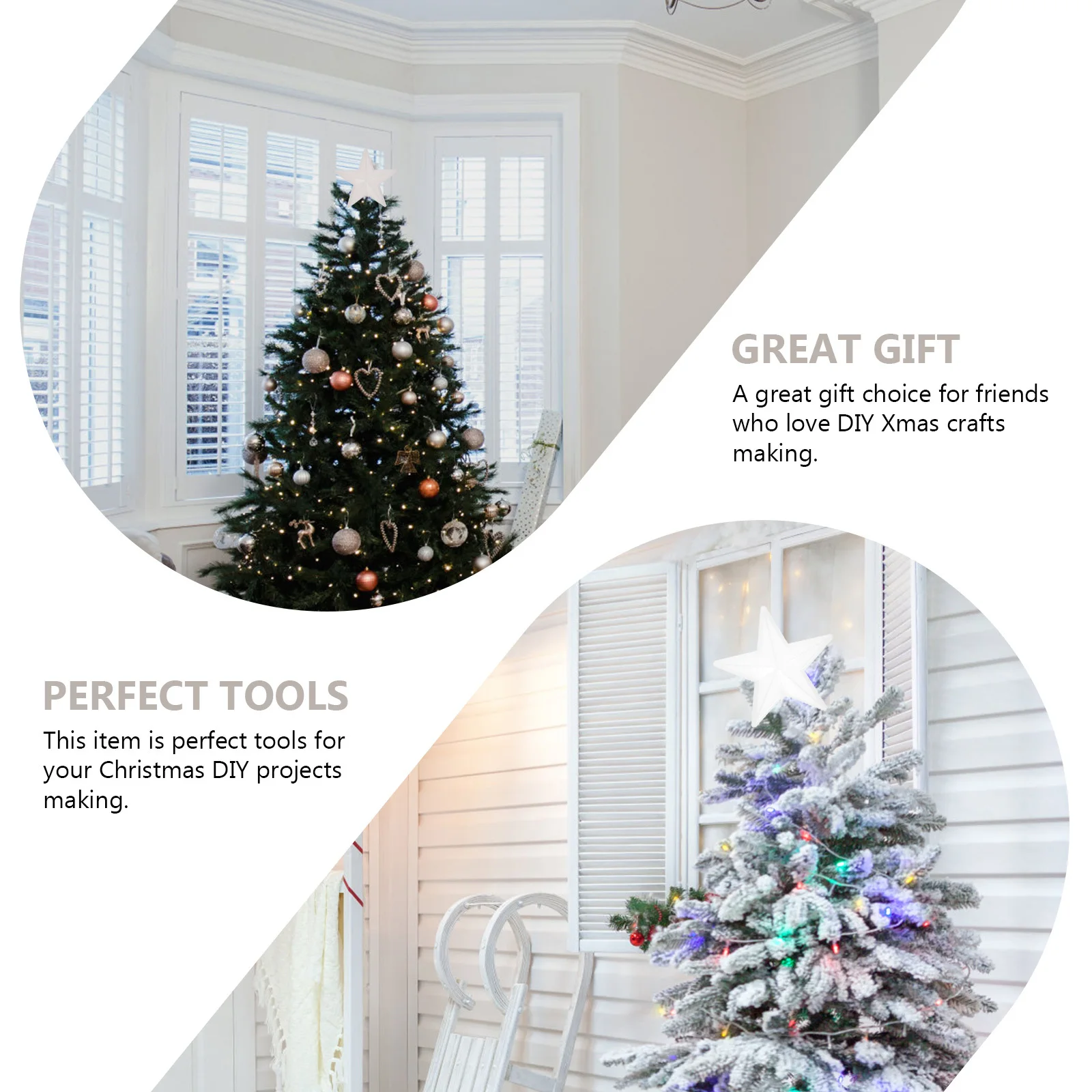 

1Set DIY Christmas Tree Topper Mold Silicone -Pointed Star Mold Non-Stick Easy Clean Xmas Crafts DIY Accessory