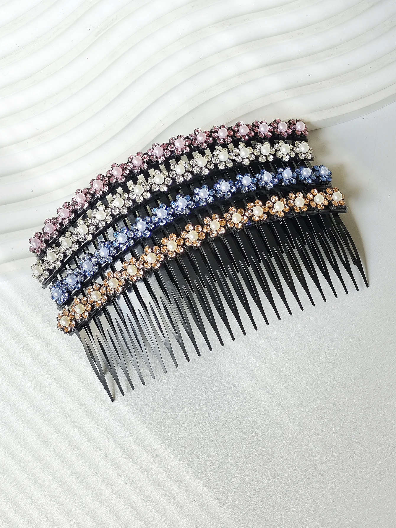 

1/4 шт. модные изысканные расчески для волос с инкрустацией бриллиантами и цветами для женщин и девочек, вечерние аксессуары для волос