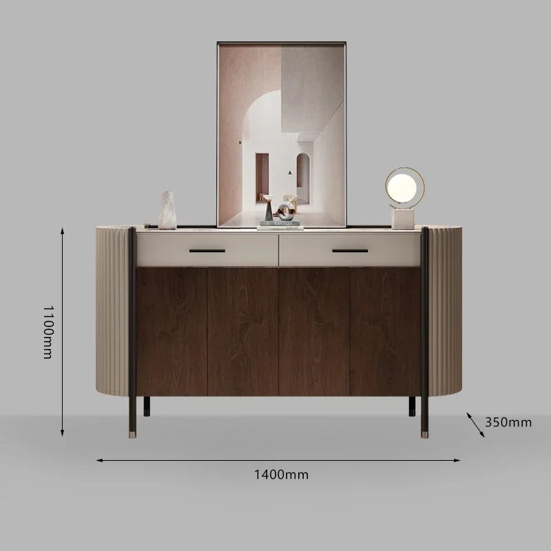 

Entrance entrance cabinet integrated solid wood light luxury living room side cabinet modern villa decoration furniture