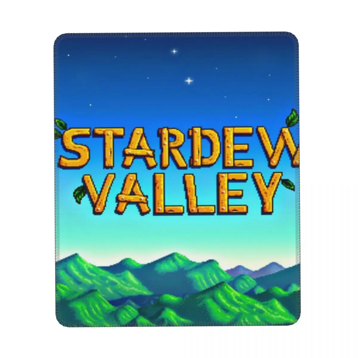 Stardew Valley Title Print Mouse Pad trees forest video game Rubber Desktop Mousepad Non Slip Aesthetic Kawaii Mouse Pads