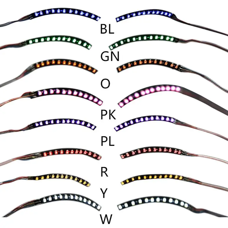 ユニセックス LED ライトアップ防水つけまつげハロウィンクリエイティブ手作りまぶた発光まつげパーティーメイク