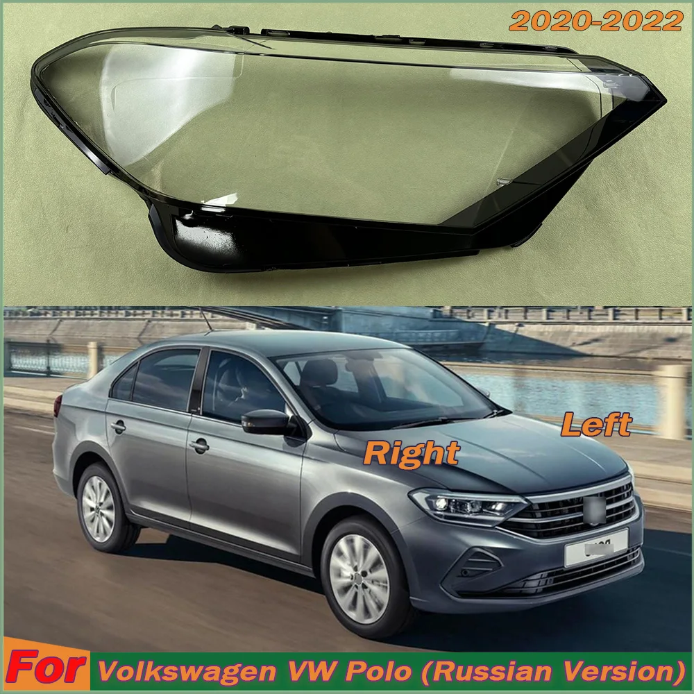 

For Volkswagen VW Polo 2020 2021 2022 (Russian Version) Car Headlight Cover Lampcover Lampshade Lamp Lens Case Auto Light Caps