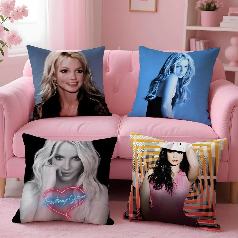 music Britney Spears Cushion Cover Soft Washable Pillowcase Cushion Cover for Sofa Bed Car Travel Office Home Decor