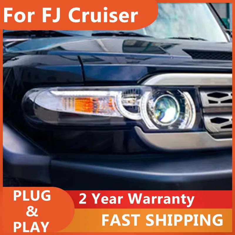 

Car Accessories for Toyota Fj Cruiser Headlight FJ150 Land Cruiser Headlamp DRL Turn Signal Low High Beam Projector Lens