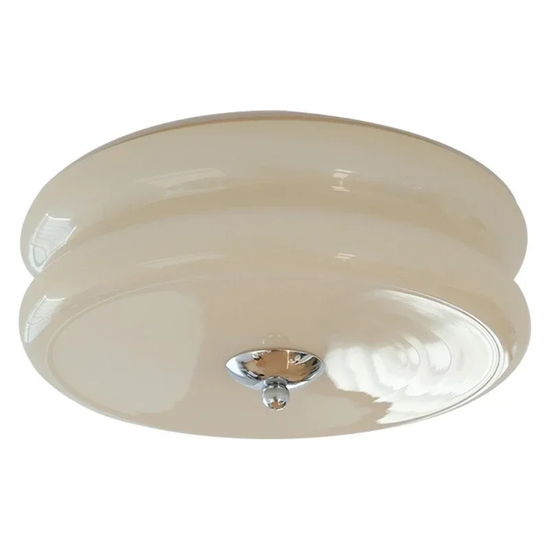 

French medieval, Nordic simplicity, cream ceiling light, balcony aisle entrance glass ambient light