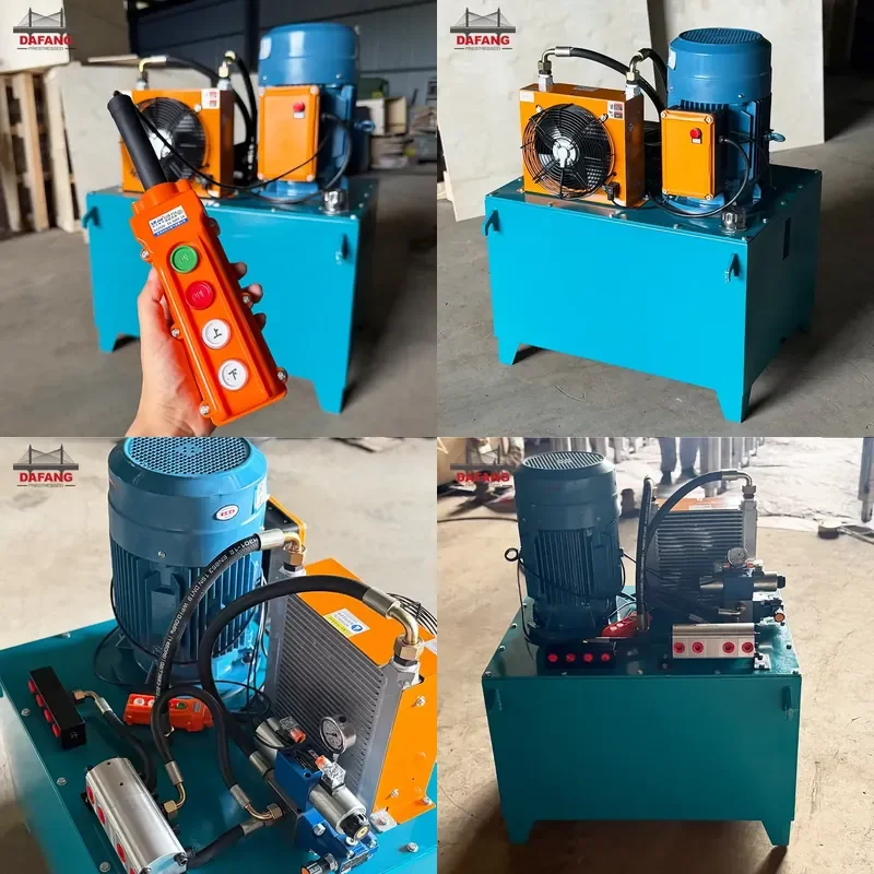 Remote control 400Bar 750W 220v 50Hz hydraulic power unit 3KW 4KW high speed electric oil pump for presses