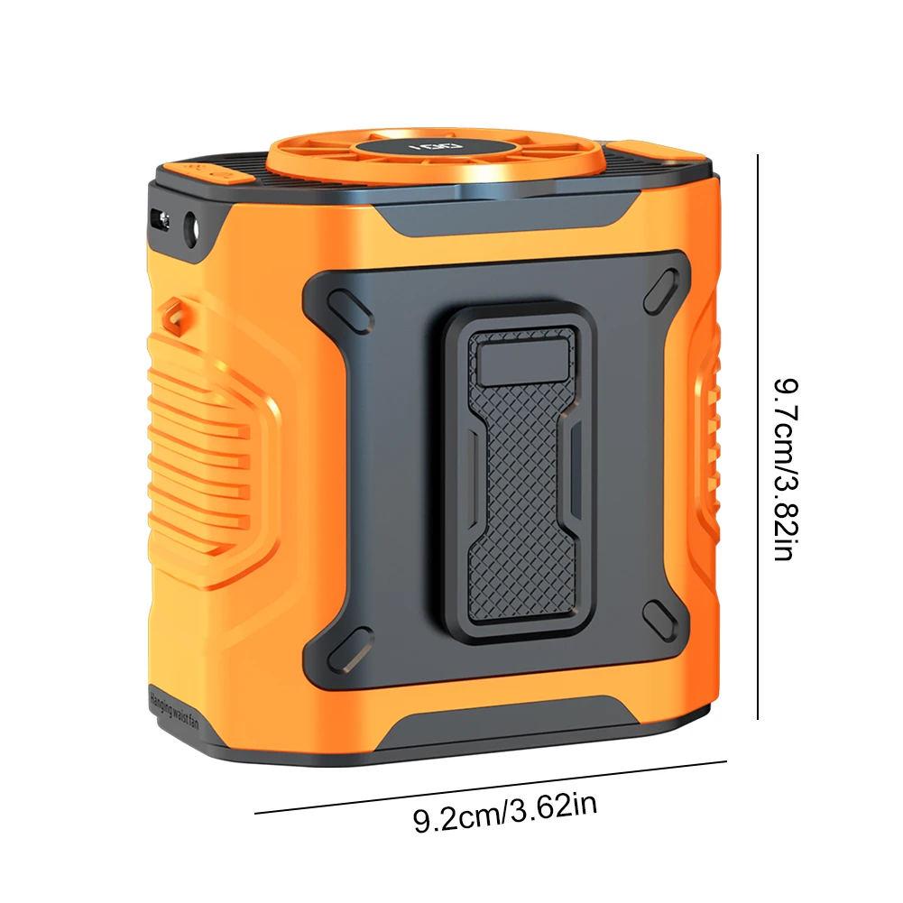 Ventilateur de taille Portable USB Rechargeable Clip sur ceinture Portable chemise ventilateur de corps avec lampe de poche ventilateur de taille de refroidissement pour les voyages en plein air