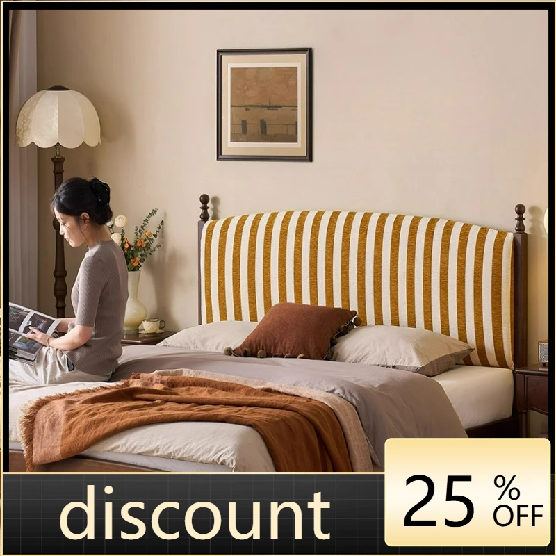 LTT solid wood bed French retro soft bag bed Superior medieval master bedroom double bed