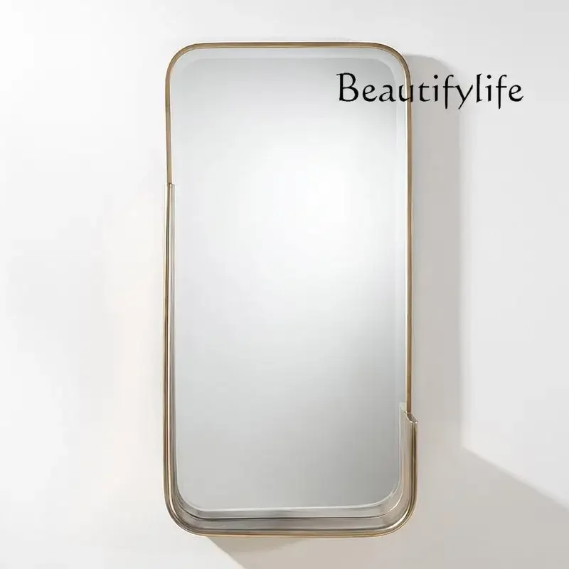 

French retro vanity mirror bedroom bathroom living room background decorative mirror porch wall mirror