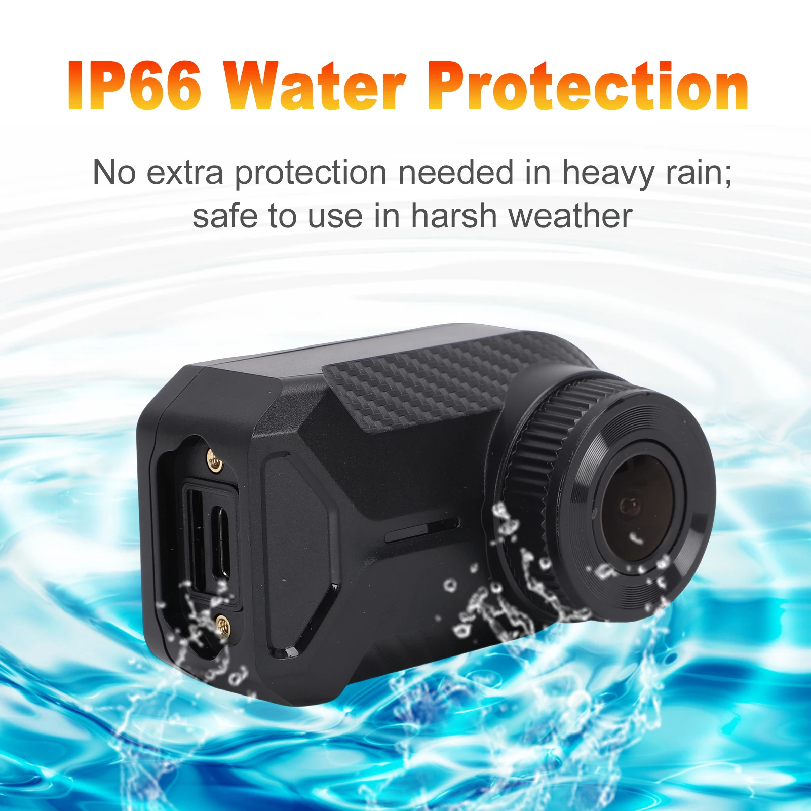 2K Motorcycle Dash Cam, 2.4G WiFi Riding Recorder with APP Control, Loop Recording, Plug and Play, TF Card Support