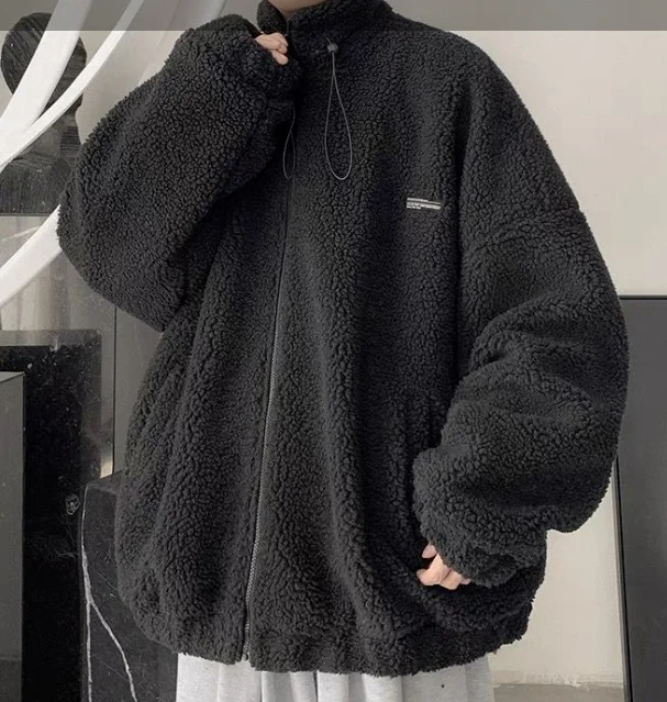 

Мужская зимняя рабочая куртка из хлопка в корейском стиле INS: утепленная бейсбольная куртка из бархата с эффектом овечьей шерсти, в стиле Hong Kong Sle Lazy Sle