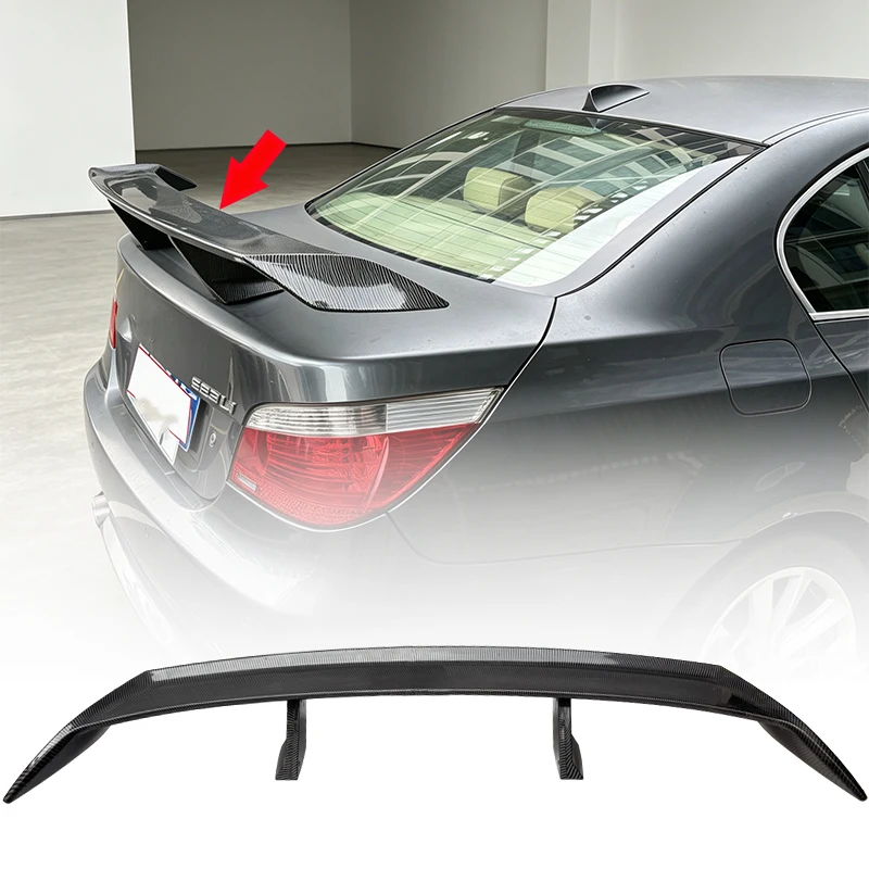 Rear Spoilers Wings ‌Universal For 2003-2010 BMW 5 Series E60 4-door sedan Tail Wing Rear Boot Spoiler Tuning Refit No Drilling