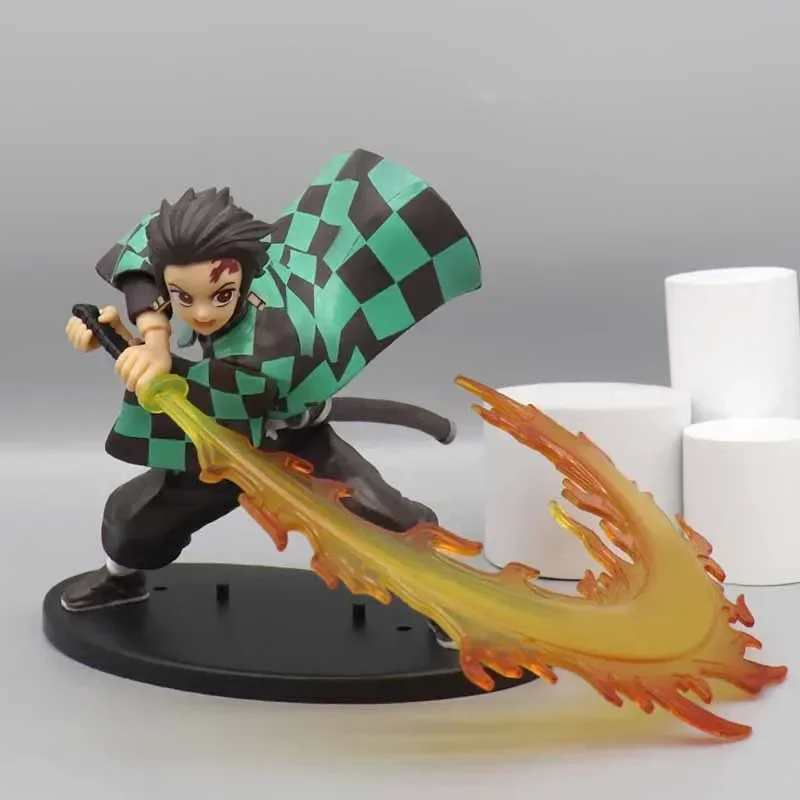 Demon Slayer: Action Figures Agatsuma Zenitsu Rengoku Kyoujurou Kamado Tanjirou Anime Figure Peripheral Accessories Case