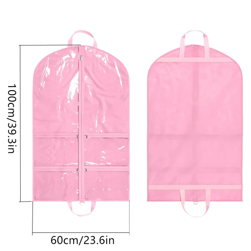 Sacos de vestuário claros para trajes de dança 40 Polegada sacos de vestuário de dança para dançarinos pendurado roupas para armazenamento no armário