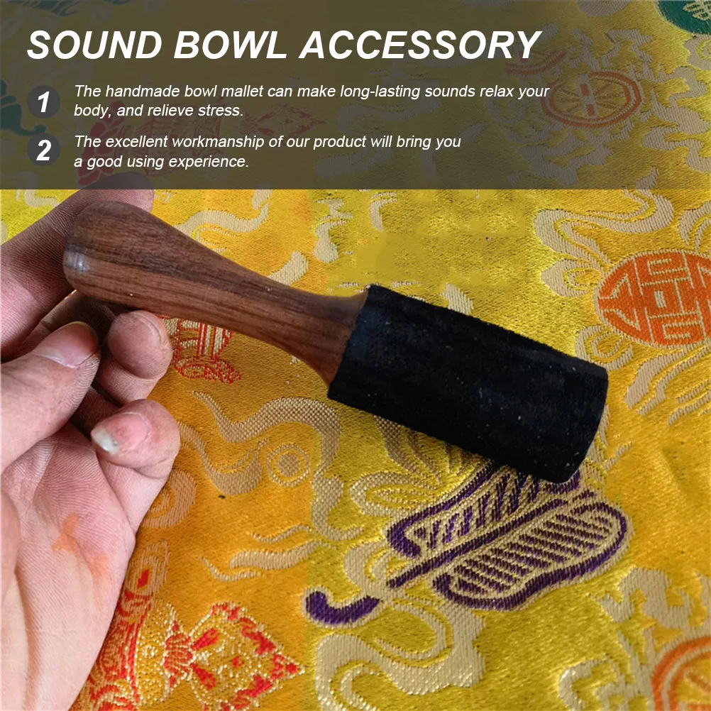 2Pcs Premium Wooden Buddha Sound Bowl Striker Tibetan Singing Bowl Stick for Meditation Chanting Bowls Calming Vibrations