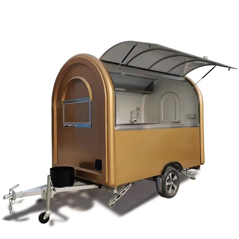 Mobile Food Trucks Coffee Food Trailer Hot Dog Carts Street Snack Vending Equipment for Sale