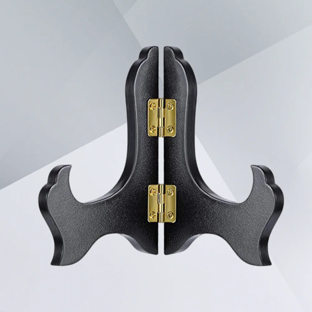 

4 Inch Frame Bracket Fold Ceramic Disc Bamboo Cake Decoration Crafts Wood Pendulum Plate