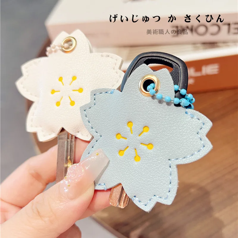 6 Colors Maple Leaf Key Holder PU Key Pouch Slim Housekeeper Key Access Entrance Guard Card Protecter Holder