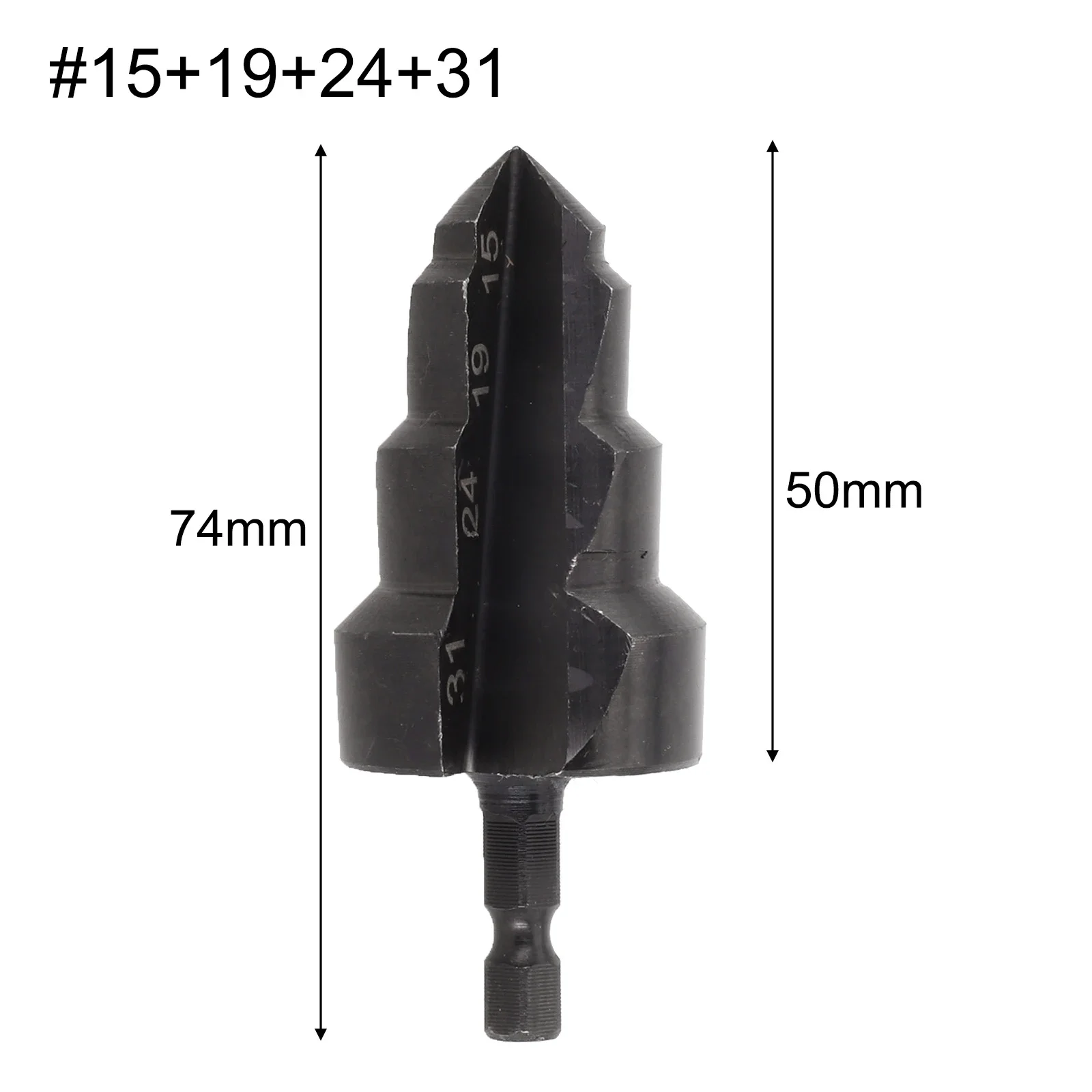 Water Pipe Reaming Drilling Tool 1 In 3 Hex Shank Lifting Stepped Drill Bit Water Pipe Expansion Drill Punch Plumber 15-31mm