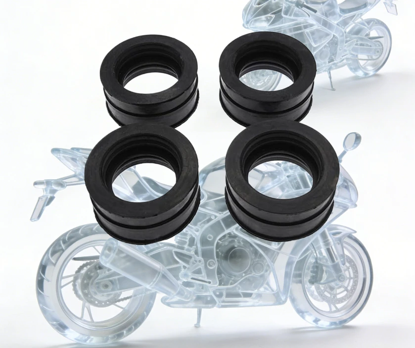 4× Carburetor Intake Boots Carb Holders 16211-MB0-000 Replacement for Honda VF700CInterceptor VF700S Sabre 1984-1985 VF750C