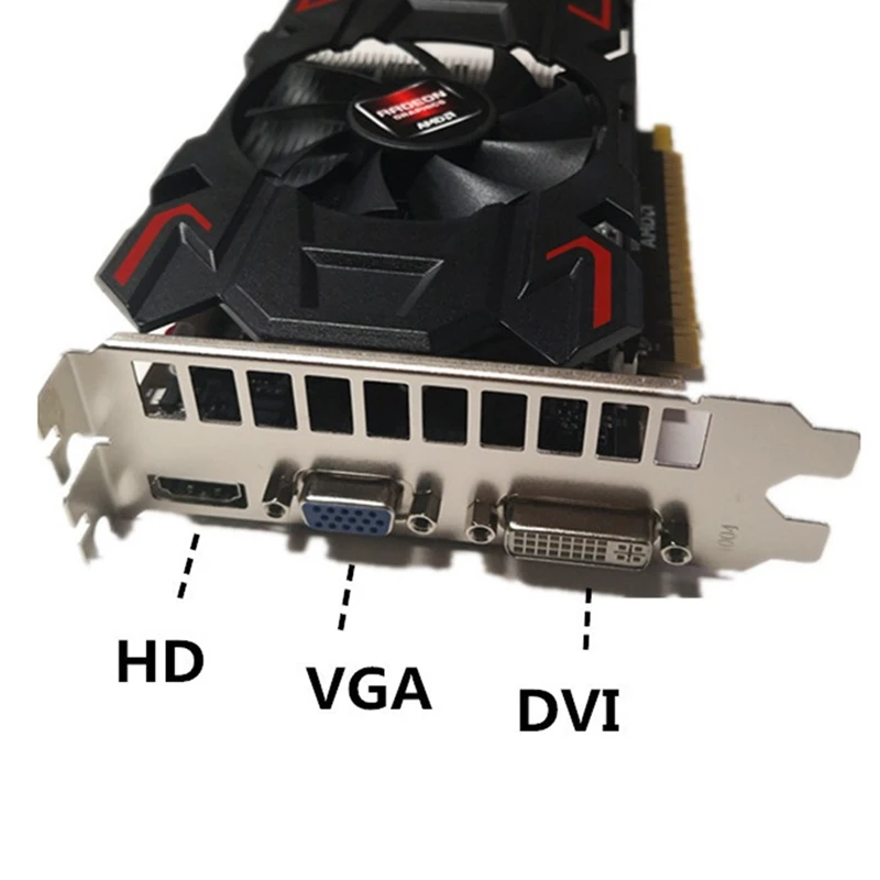 HD6700 For AMD Graphics Card 1G GDDR5 128Bit 700Mhz/1000Mhz HD+VGA+DVI Interface PCI-E 2.0 X16 Desktop Gaming Video Card