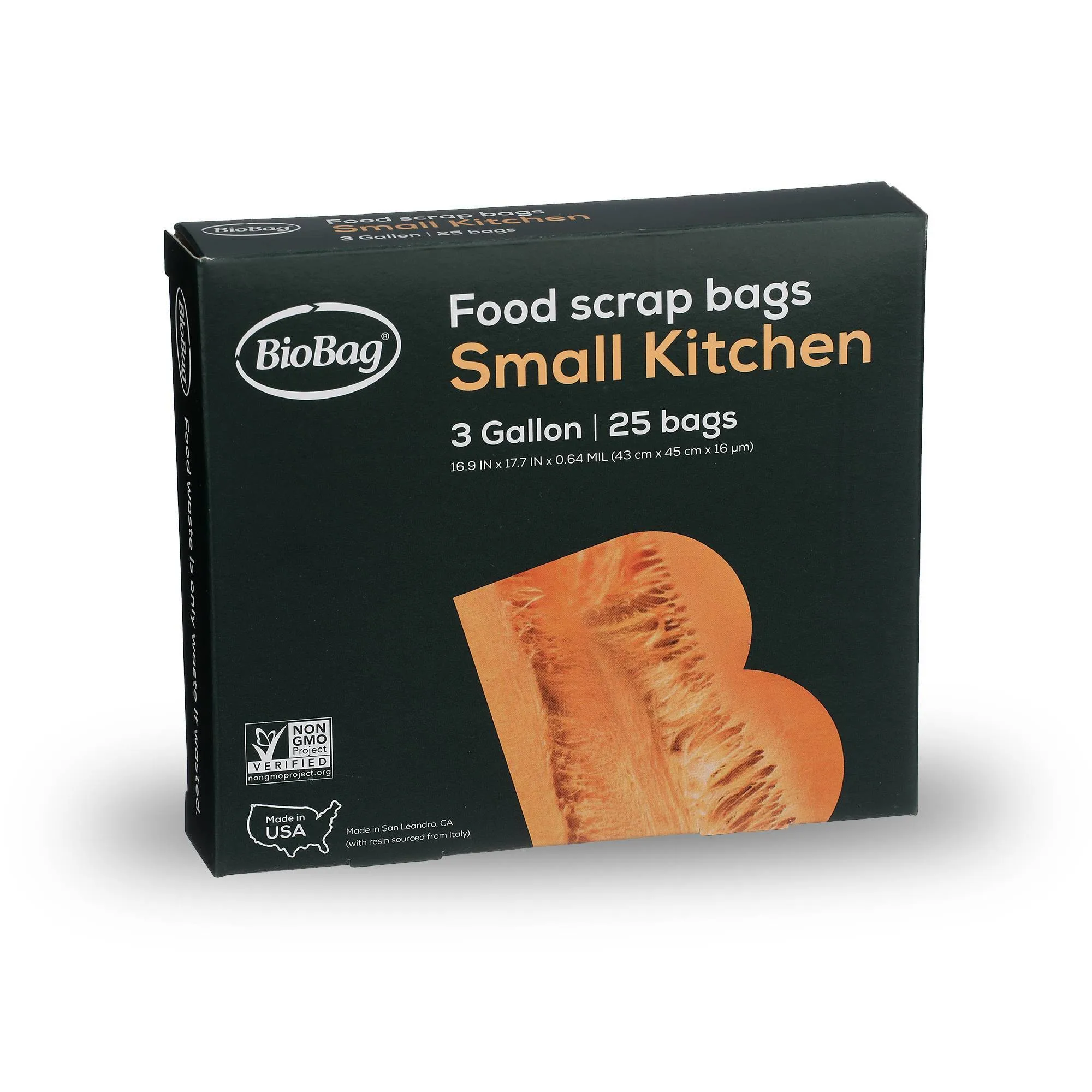 25ct Small Compostable Food Trash Bags 3 Gal Plant Based Leak Resistant Liners For Kitchen Counter Bins