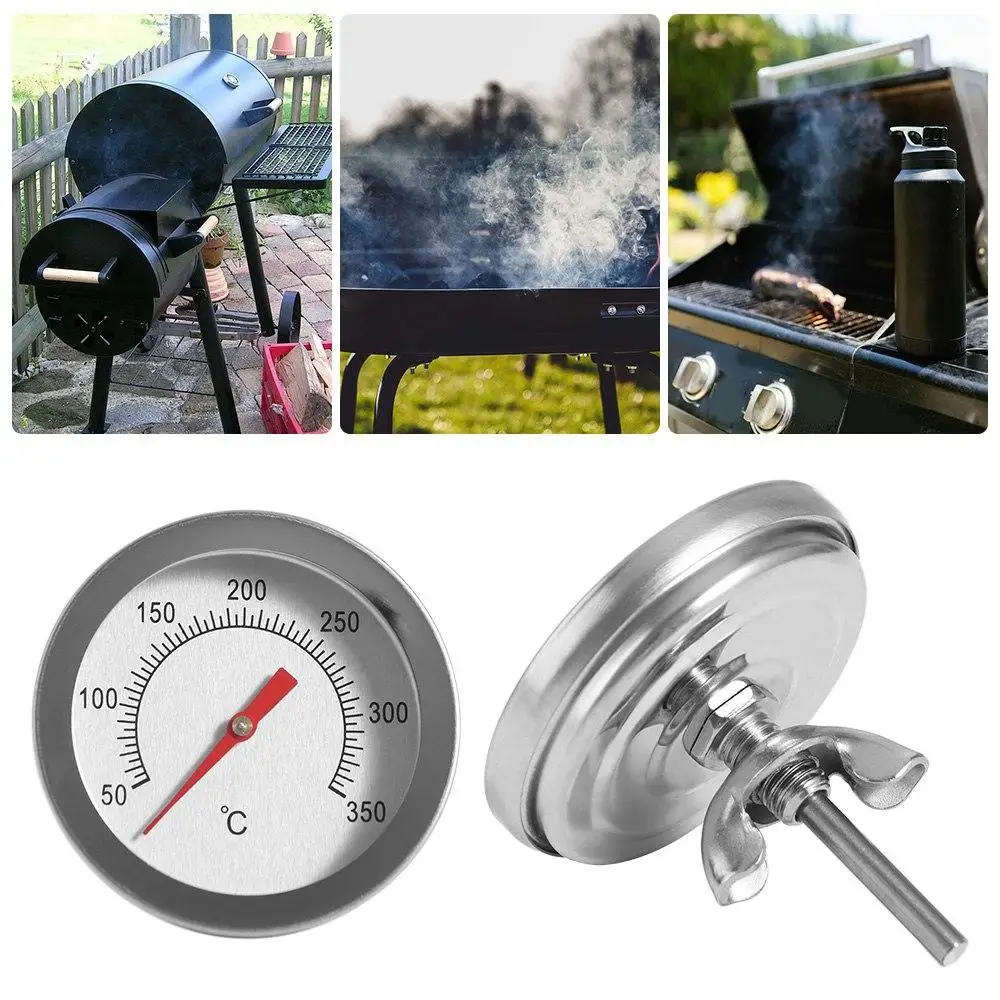 Convenient Large Face BBQ Thermometer Probe Bimetallic Oven Thermometer Gauge 50℃350℃ Grill Thermometer Kitchen