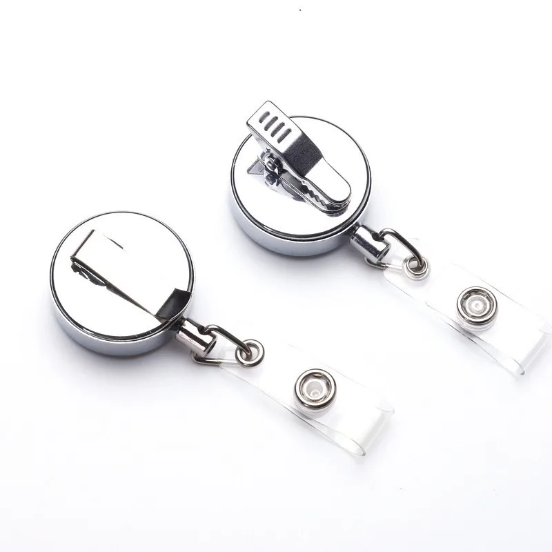 Retractable Badge Reel Keychain Outdoor Anti-Lost Device Retractor Office Accessories Badge Holder Nurse Id Card Metal Holder