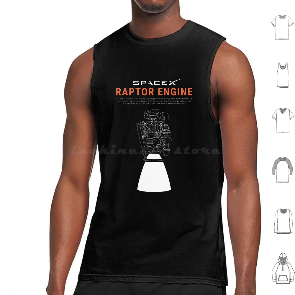 Raptor Engine Spacex Tank Tops Vest Sleeveless Raptor Raptor Engine Spacex Starship Starship Engine Rocket Rocket Engine